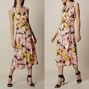 Karen Millen Floral Jumpsuit Cropped Culottes